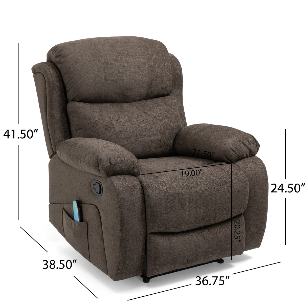 Porterdale Indoor Pillow Tufted Massage Recliner by Christopher Knight Home