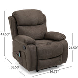 Porterdale Indoor Pillow Tufted Massage Recliner by Christopher Knight Home