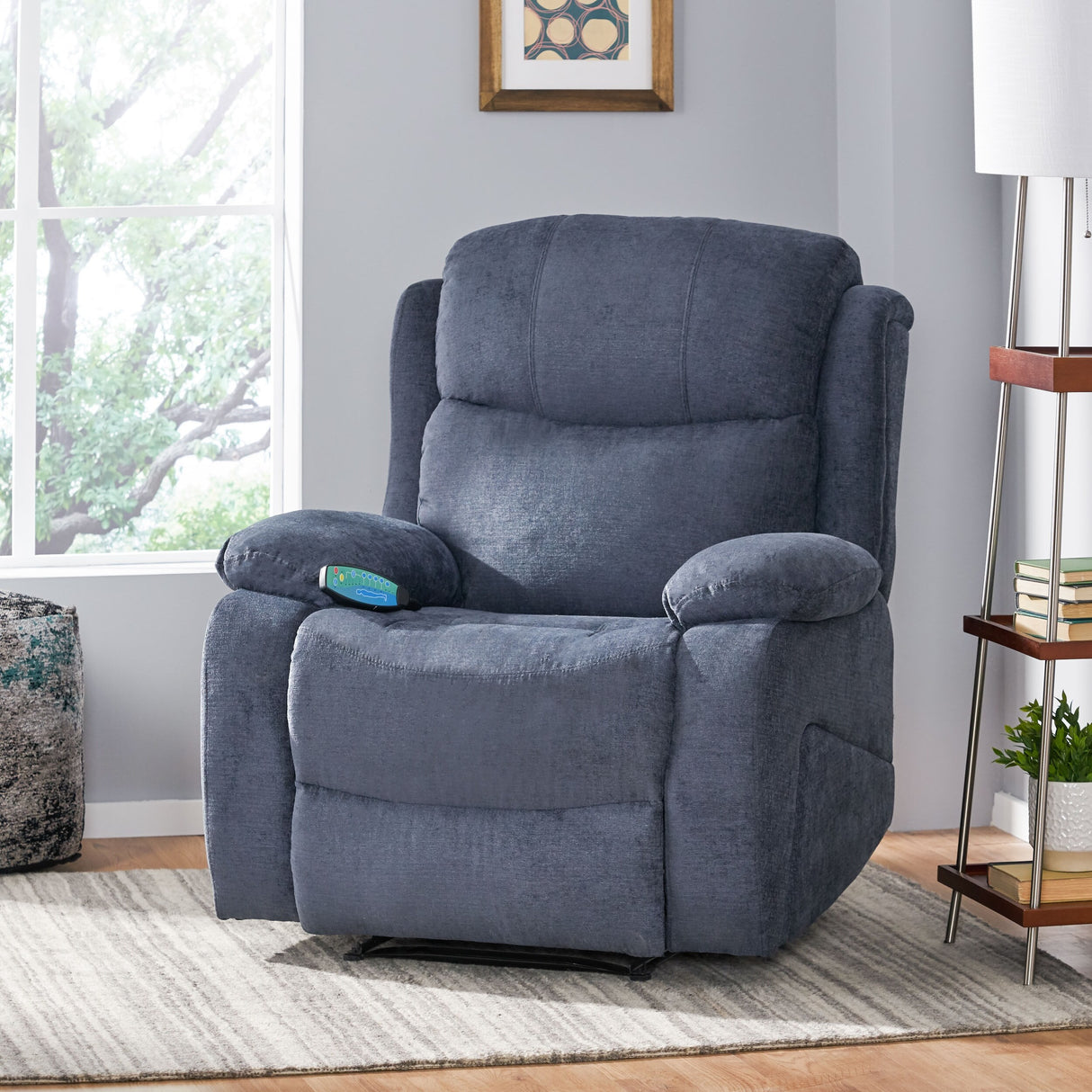 Porterdale Indoor Pillow Tufted Massage Recliner by Christopher Knight Home