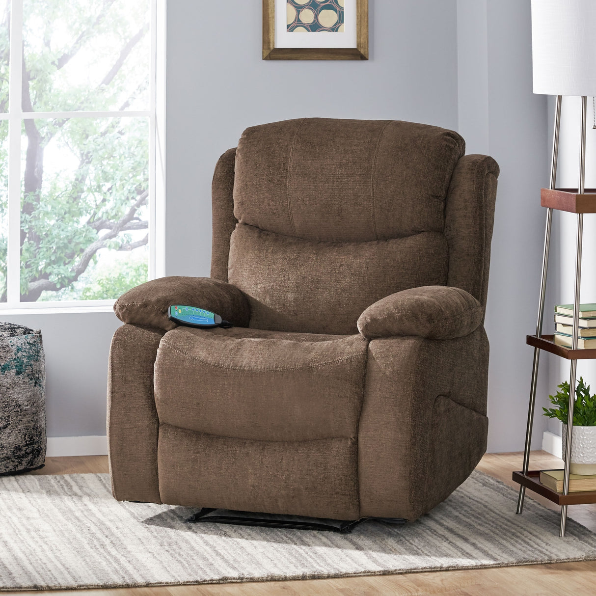Porterdale Indoor Pillow Tufted Massage Recliner by Christopher Knight Home