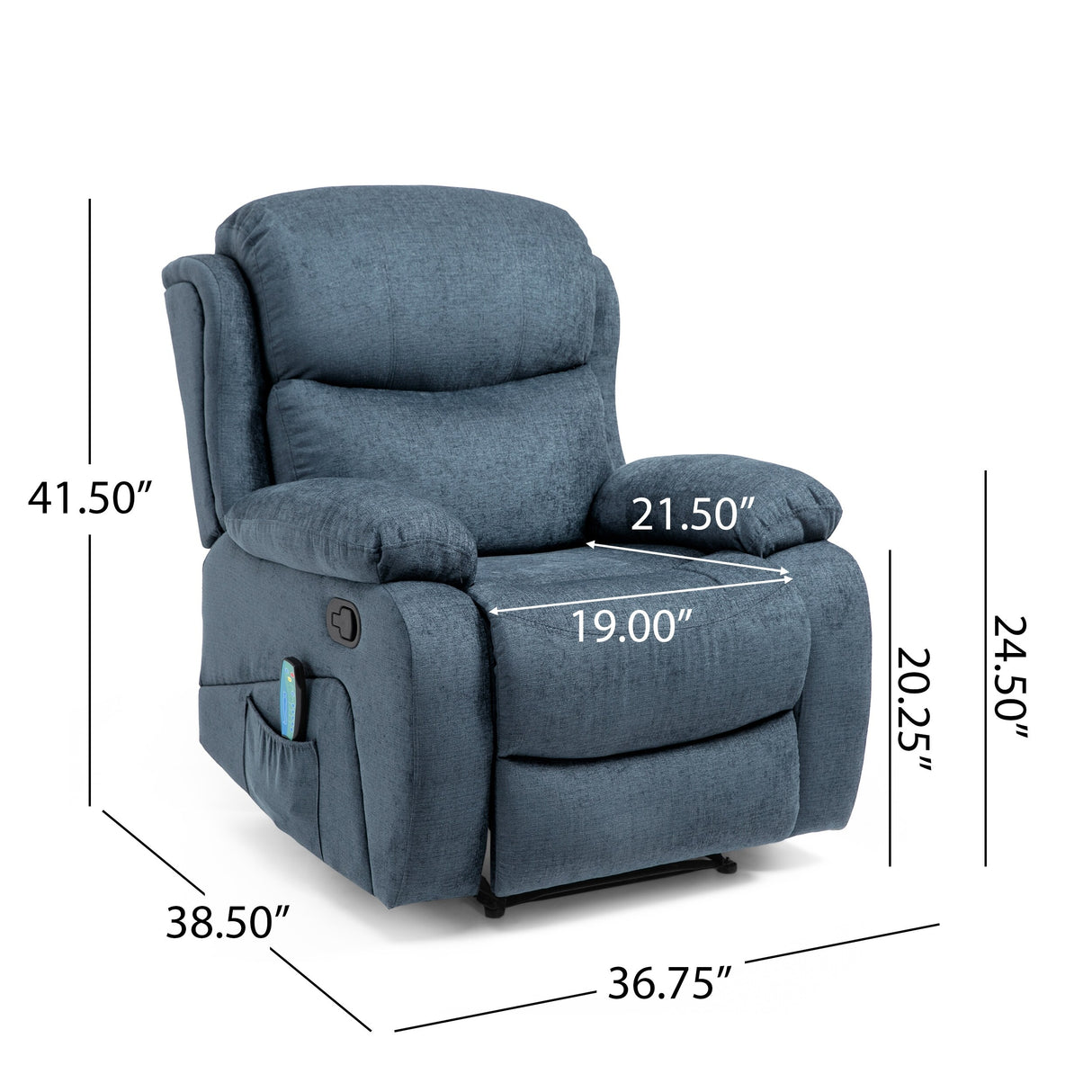 Porterdale Indoor Pillow Tufted Massage Recliner by Christopher Knight Home