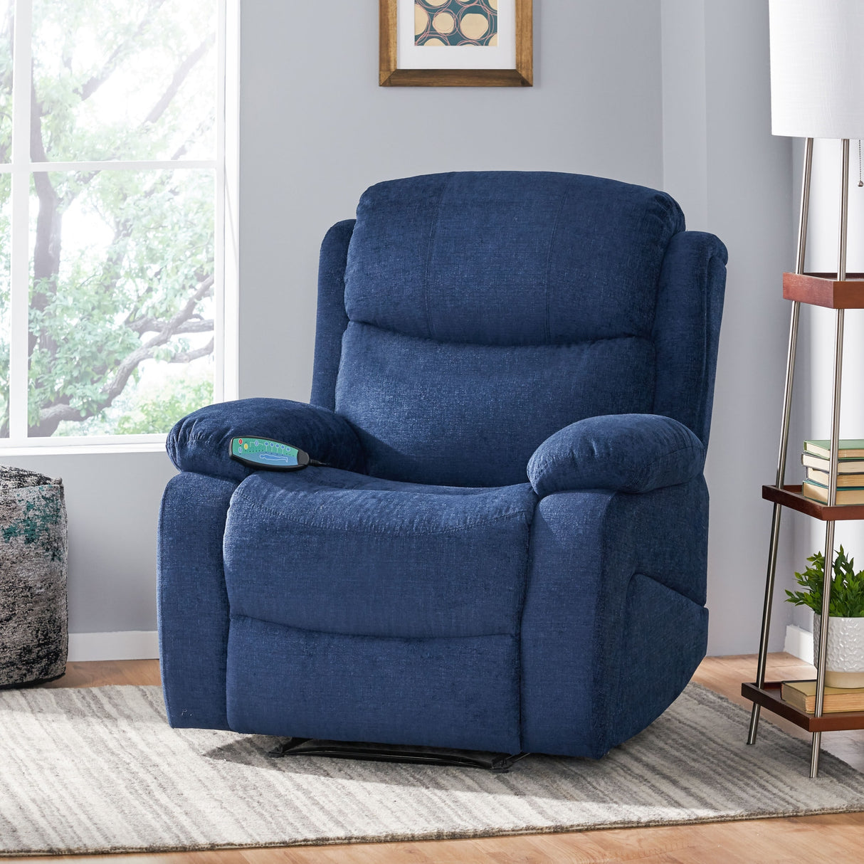 Porterdale Indoor Pillow Tufted Massage Recliner by Christopher Knight Home