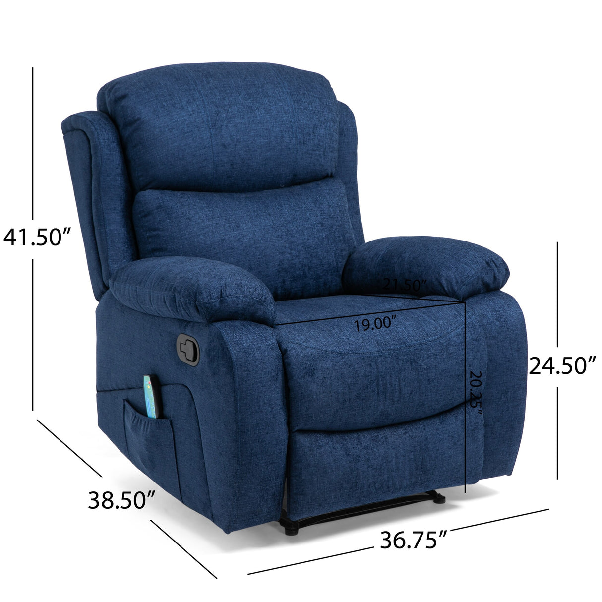 Porterdale Indoor Pillow Tufted Massage Recliner by Christopher Knight Home