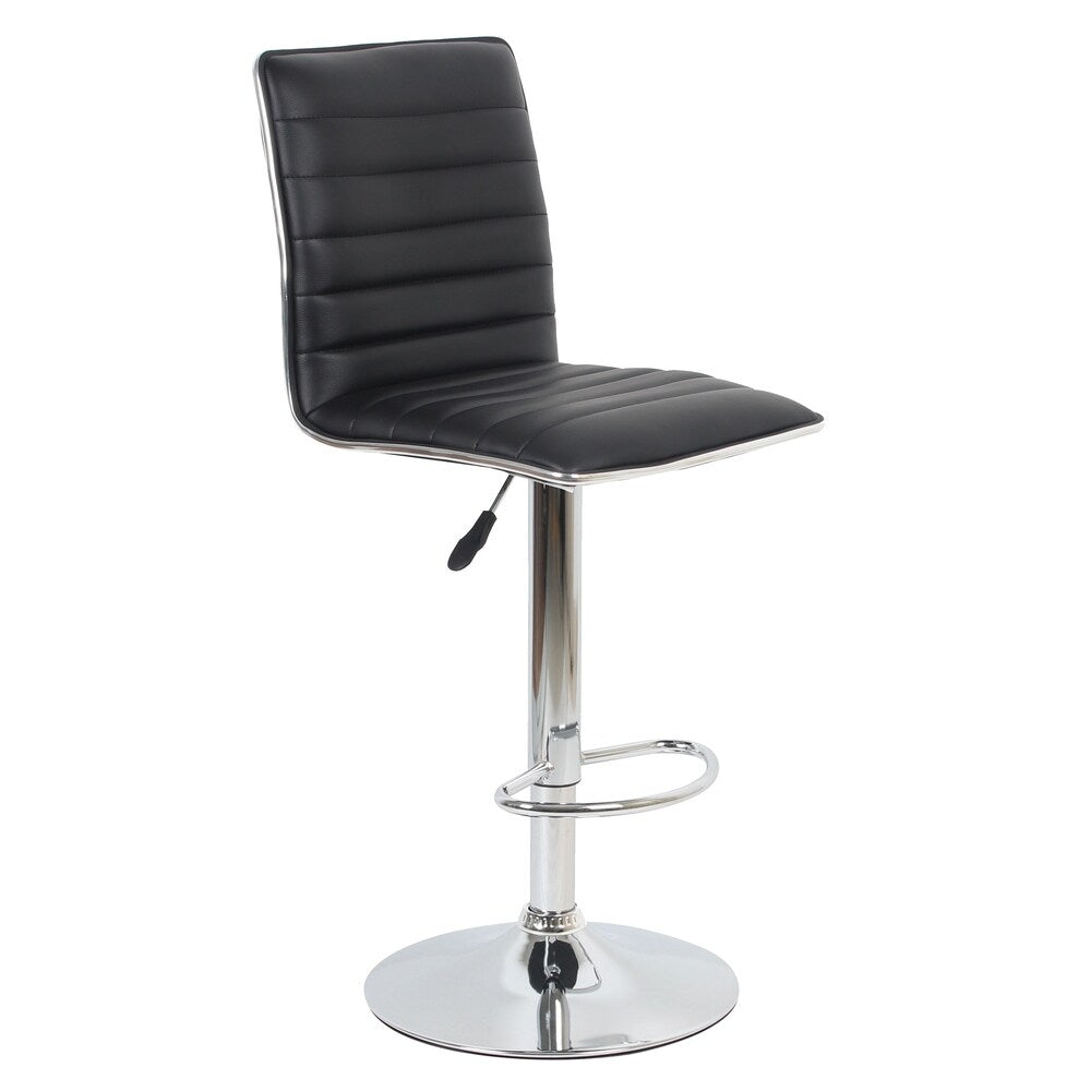 Porthos Home Adjustable Stool With Ribbed Stitching (Set of 2)