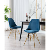 Porthos Home Alia Dining Chairs Set Of 2, Velvet And Gold Chrome Legs