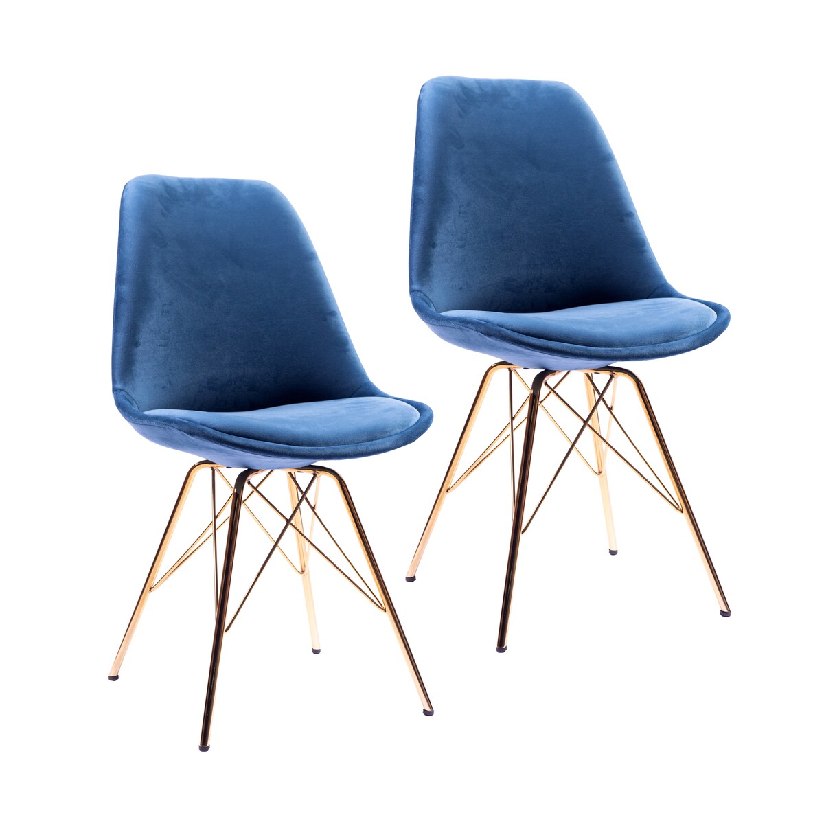 Porthos Home Alia Dining Chairs Set Of 2, Velvet And Gold Chrome Legs