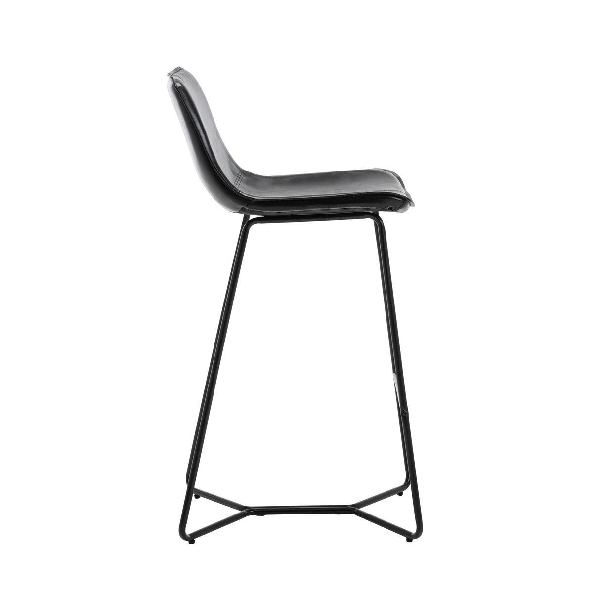 Porthos Home Avri Counter & Bar Stools Set of 2, PU Leather, Cross Sled Legs