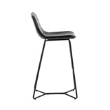 Porthos Home Avri Counter & Bar Stools Set of 2, PU Leather, Cross Sled Legs