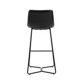 Porthos Home Avri Counter & Bar Stools Set of 2, PU Leather, Cross Sled Legs