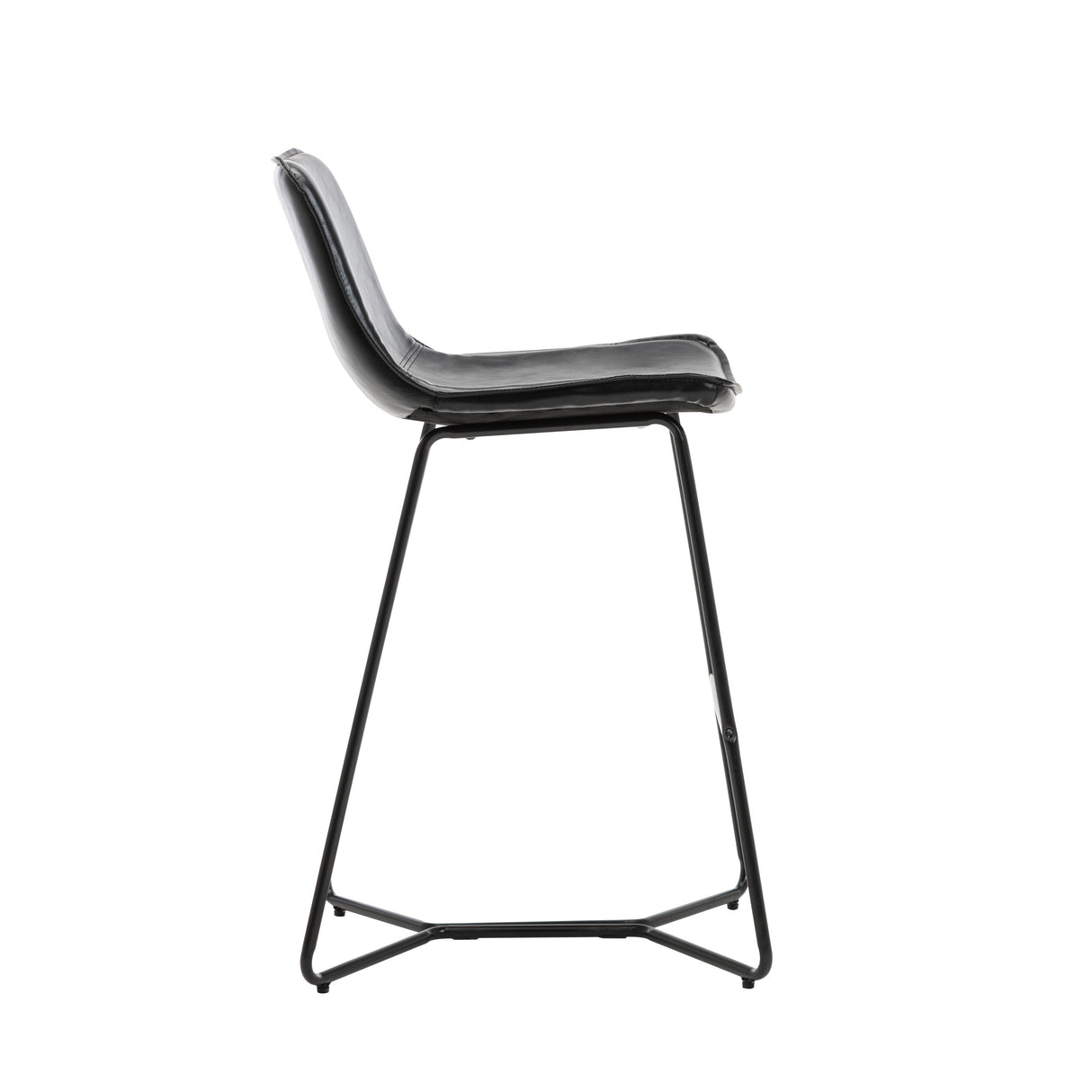 Porthos Home Avri Counter & Bar Stools Set of 2, PU Leather, Cross Sled Legs
