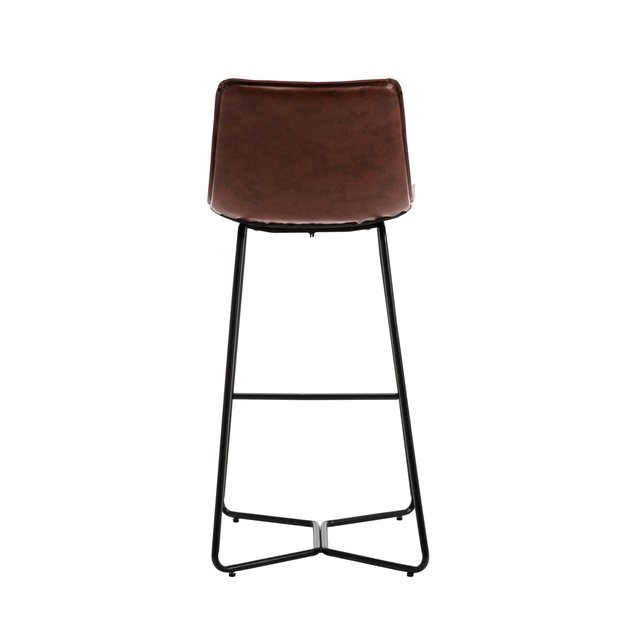 Porthos Home Avri Counter & Bar Stools Set of 2, PU Leather, Cross Sled Legs