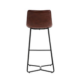 Porthos Home Avri Counter & Bar Stools Set of 2, PU Leather, Cross Sled Legs