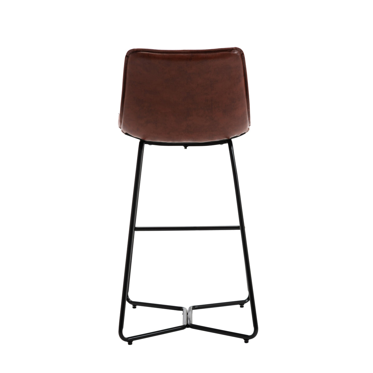 Porthos Home Avri Counter & Bar Stools Set of 2, PU Leather, Cross Sled Legs