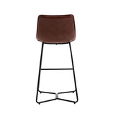 Porthos Home Avri Counter & Bar Stools Set of 2, PU Leather, Cross Sled Legs