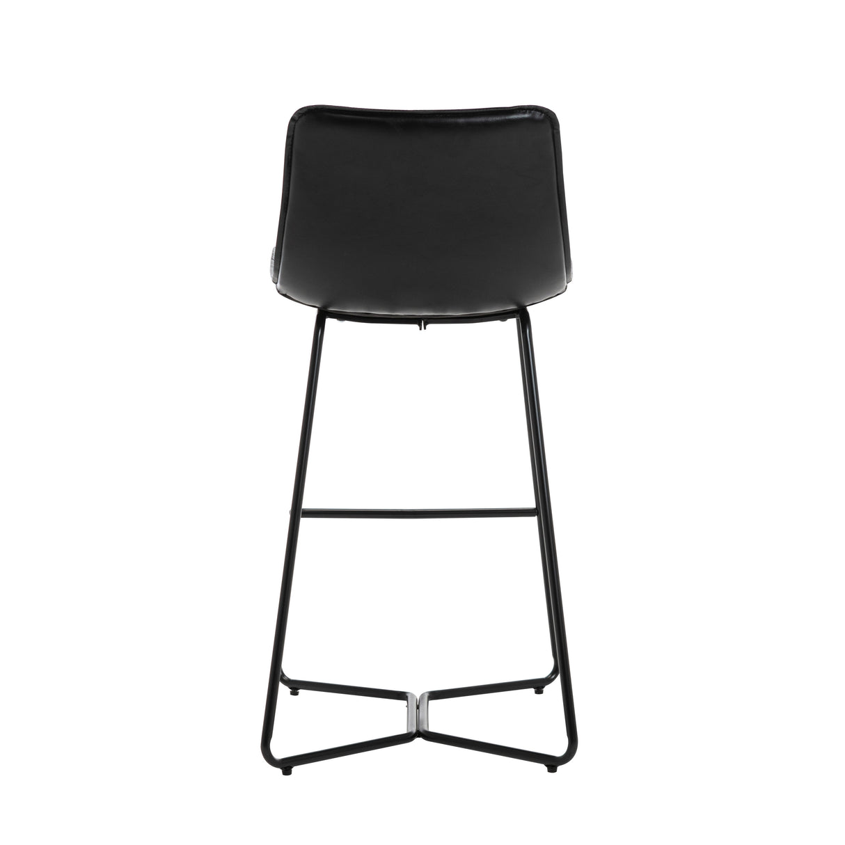 Porthos Home Avri Counter & Bar Stools Set of 2, PU Leather, Cross Sled Legs