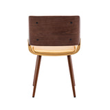 Porthos Home Basil Faux Leather Mid-Century Dining Chair