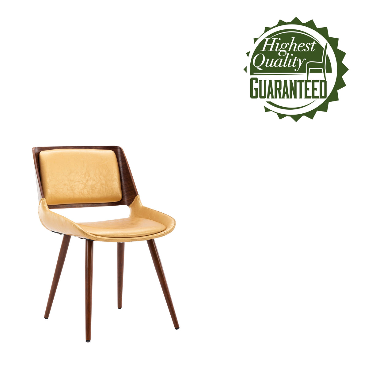 Porthos Home Basil Faux Leather Mid-Century Dining Chair