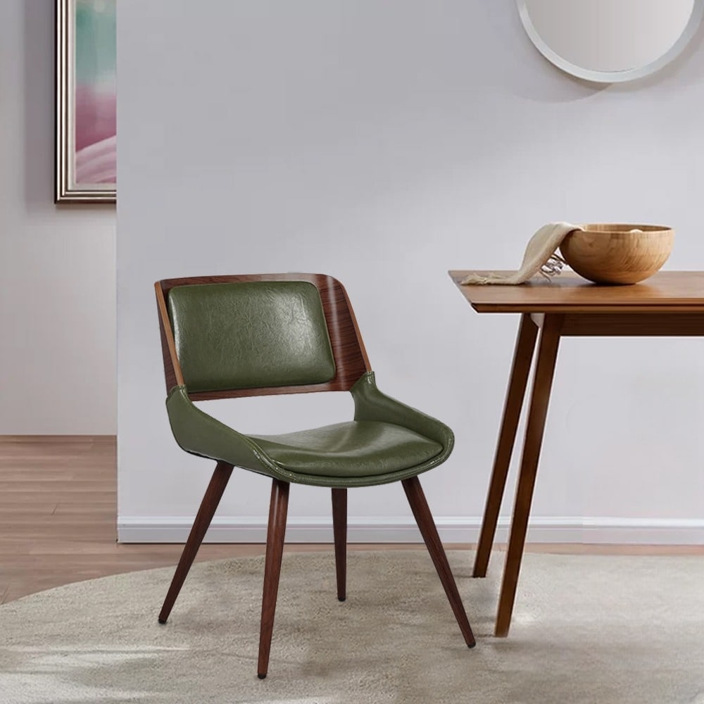 Porthos Home Basil Faux Leather Mid-Century Dining Chair