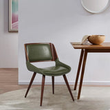 Porthos Home Basil Faux Leather Mid-Century Dining Chair