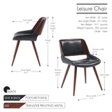 Porthos Home Basil Faux Leather Mid-Century Dining Chair