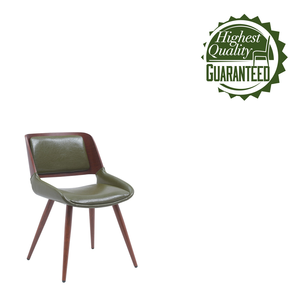 Porthos Home Basil Faux Leather Mid-Century Dining Chair