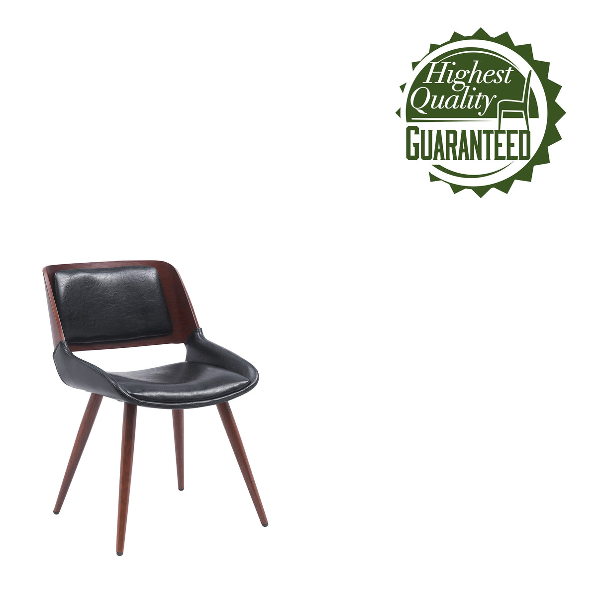 Porthos Home Basil Faux Leather Mid-Century Dining Chair
