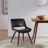 Porthos Home Basil Faux Leather Mid-Century Dining Chair