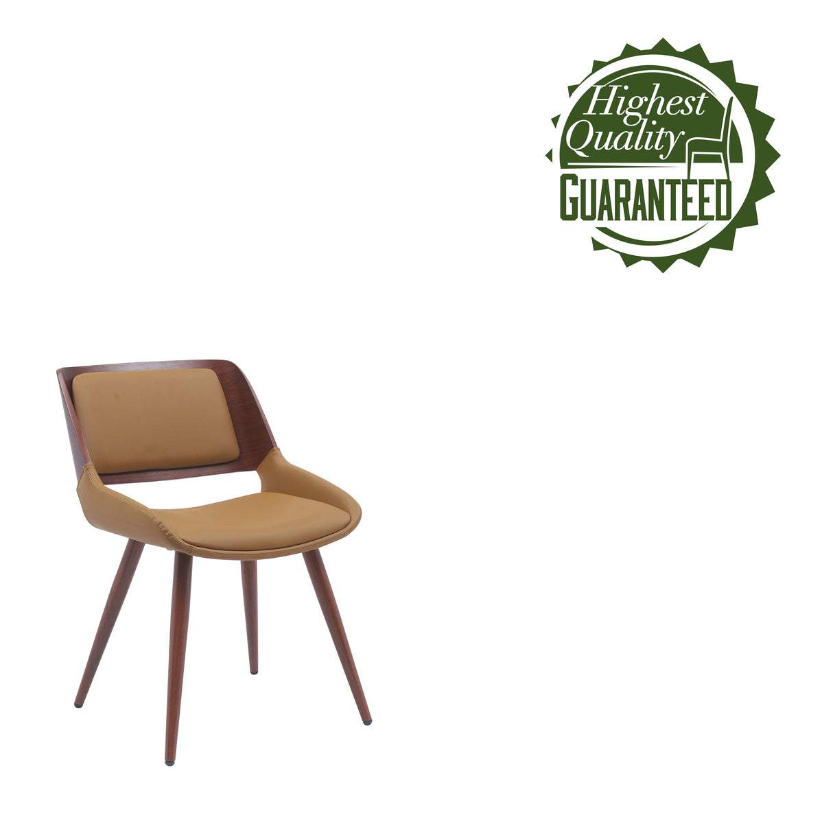 Porthos Home Basil Faux Leather Mid-Century Dining Chair