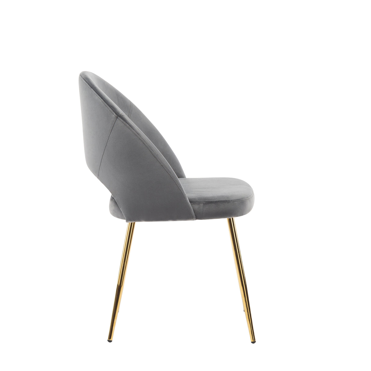 Porthos Home Batia Dining Chair, Velvet Upholstery, Gold Metal Legs