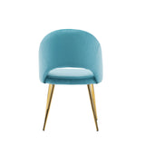 Porthos Home Batia Dining Chair, Velvet Upholstery, Gold Metal Legs