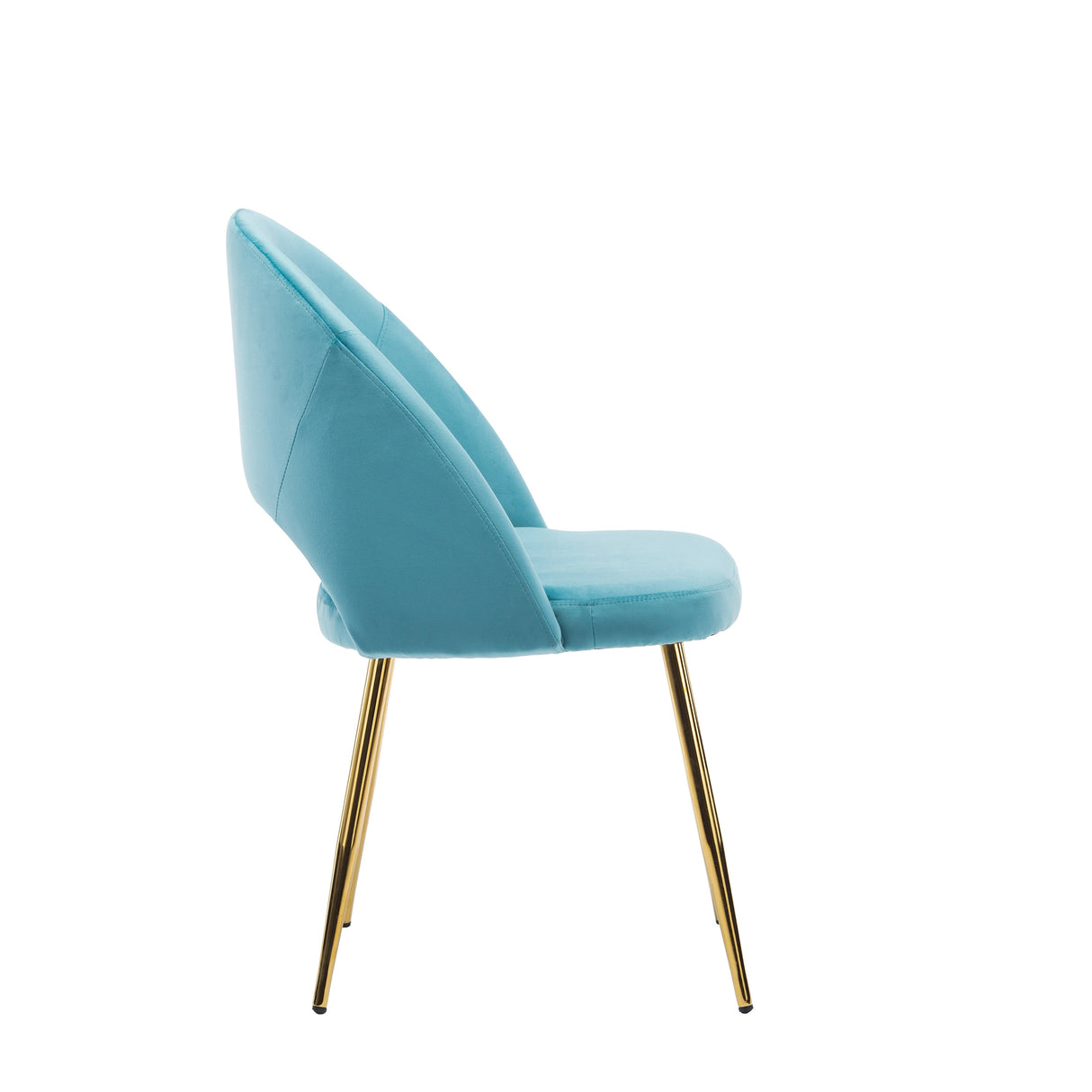 Porthos Home Batia Dining Chair, Velvet Upholstery, Gold Metal Legs