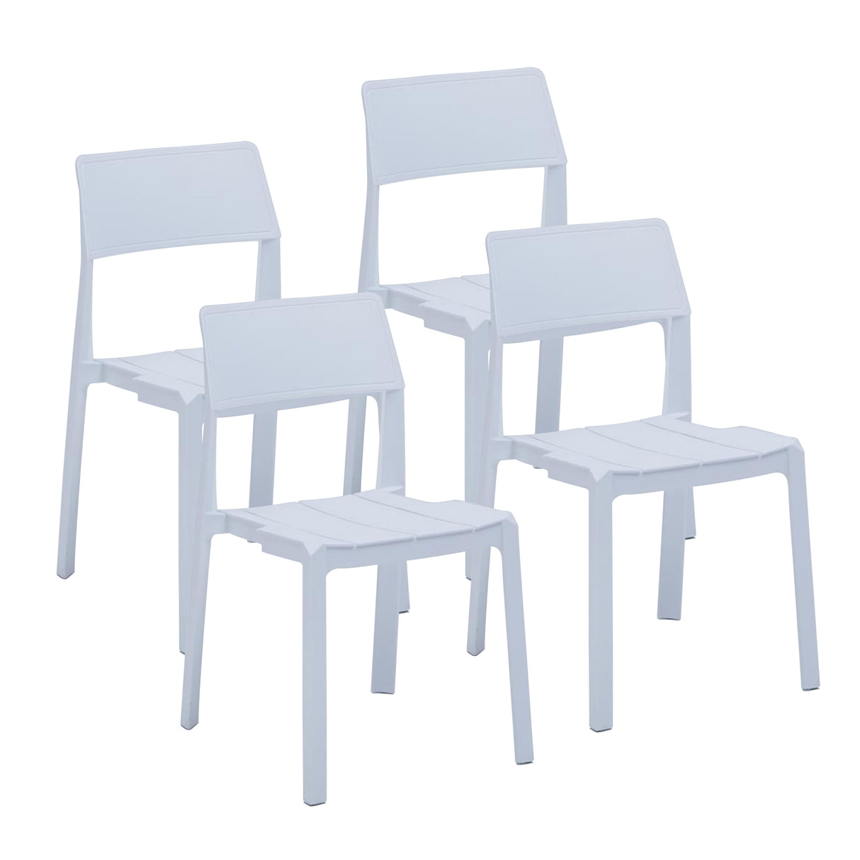 Porthos Home Brock Stackable Dining Chairs Set of 4, Overall Plastic