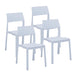 Porthos Home Brock Stackable Dining Chairs Set of 4, Overall Plastic