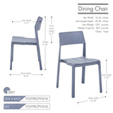 Porthos Home Brock Stackable Dining Chairs Set of 4, Overall Plastic