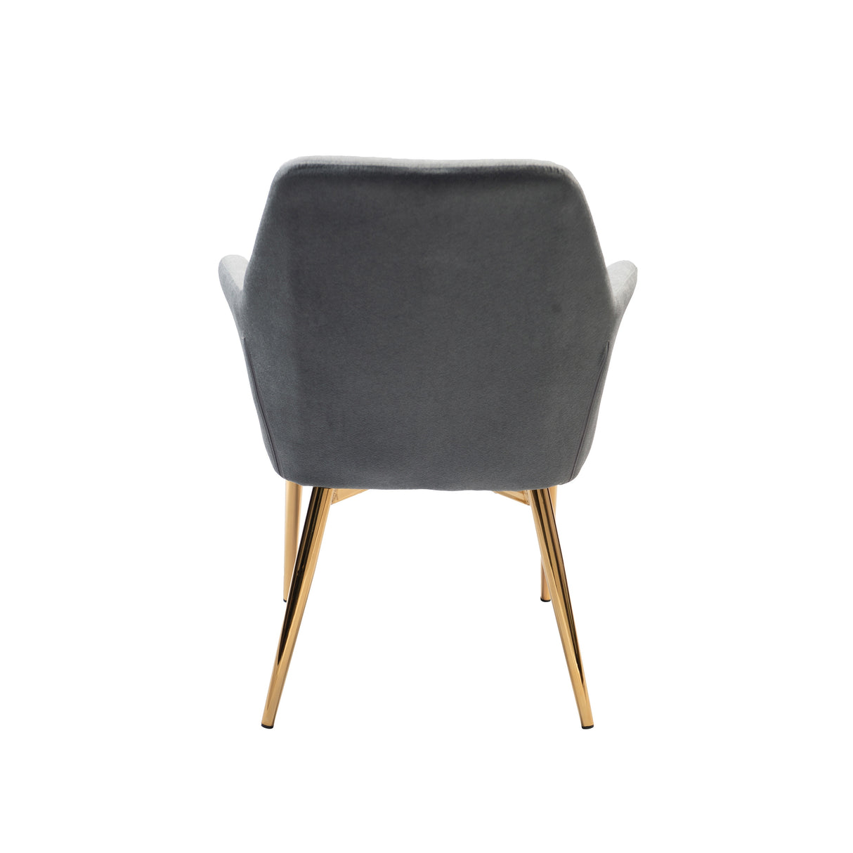Porthos Home Dak Dining Chair with Armrests, Velvet, Gold Chrome Legs