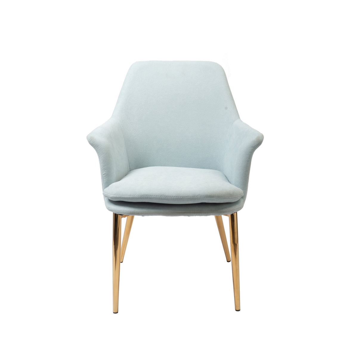 Porthos Home Dak Dining Chair with Armrests, Velvet, Gold Chrome Legs