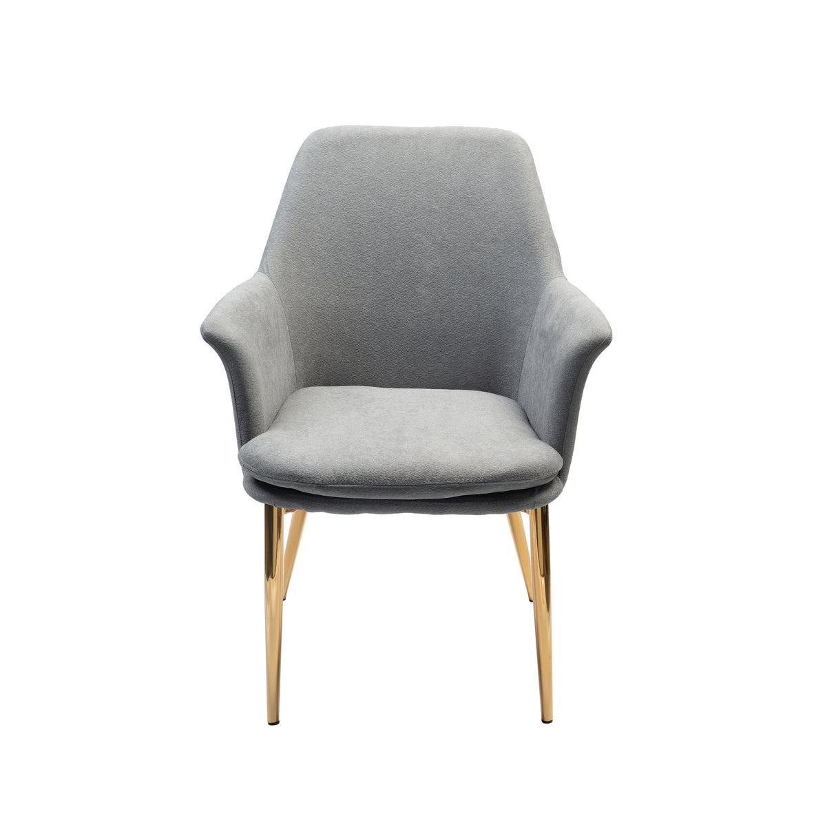 Porthos Home Dak Dining Chair with Armrests, Velvet, Gold Chrome Legs