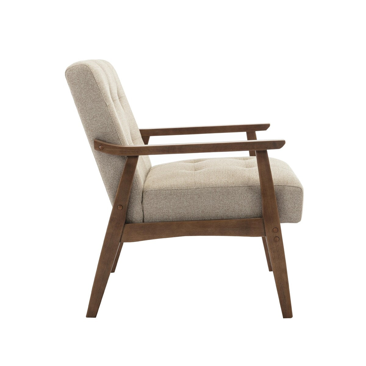 Porthos Home Galina Fabric Accent Chair with Rubberwood Legs