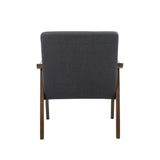 Porthos Home Galina Fabric Accent Chair with Rubberwood Legs
