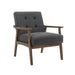 Porthos Home Galina Fabric Accent Chair with Rubberwood Legs