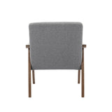 Porthos Home Galina Fabric Accent Chair with Rubberwood Legs