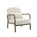 Porthos Home Keats Sherpa Fabric Accent Chair with Rubberwood Legs and Toss Pillow