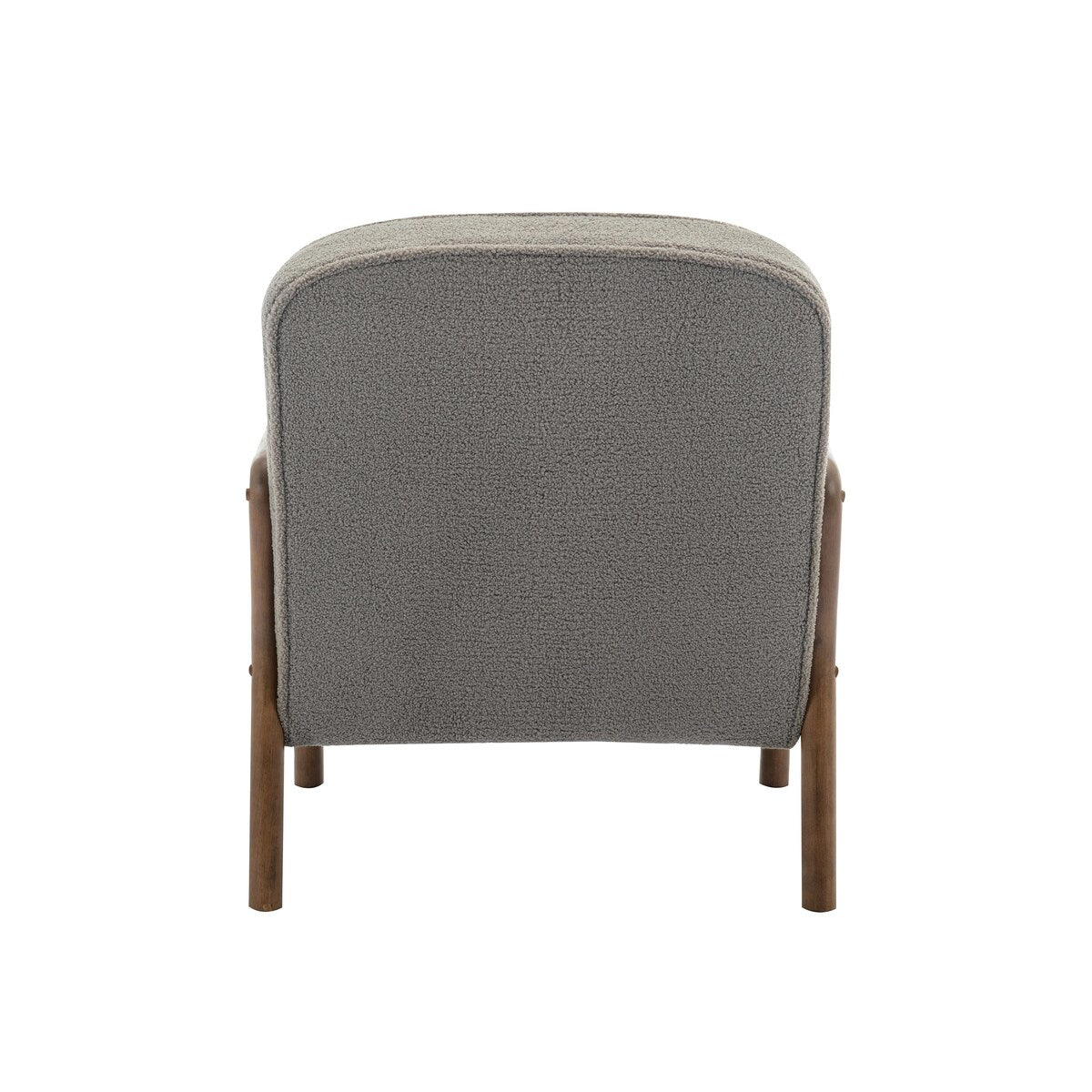 Porthos Home Keats Sherpa Fabric Accent Chair with Rubberwood Legs and Toss Pillow