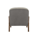 Porthos Home Keats Sherpa Fabric Accent Chair with Rubberwood Legs and Toss Pillow