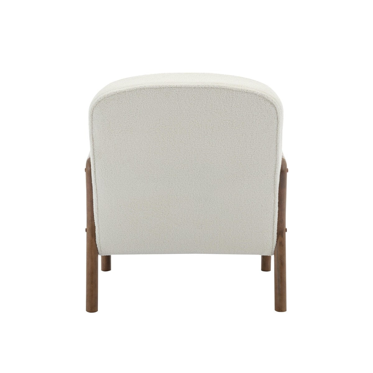 Porthos Home Keats Sherpa Fabric Accent Chair with Rubberwood Legs and Toss Pillow