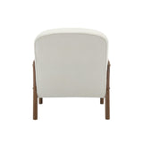 Porthos Home Keats Sherpa Fabric Accent Chair with Rubberwood Legs and Toss Pillow