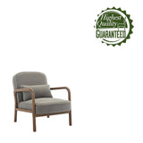 Porthos Home Keats Sherpa Fabric Accent Chair with Rubberwood Legs and Toss Pillow
