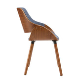 Porthos Home Wood and Fabric Mid Century Modern Dining or Accent Chair