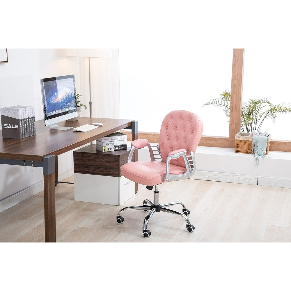 Porthos Home Wylder 360? Swivel Office Chair, PU Leather Upholstery