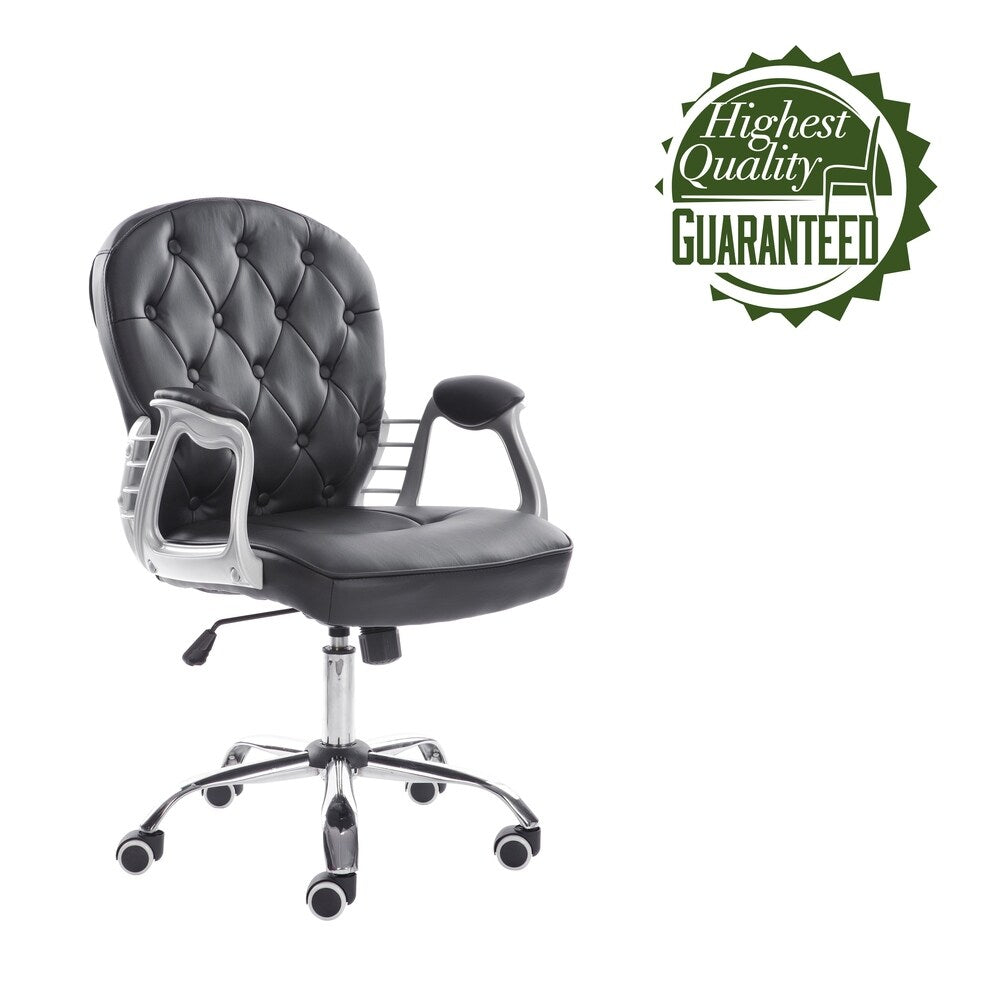 Porthos Home Wylder 360? Swivel Office Chair, PU Leather Upholstery
